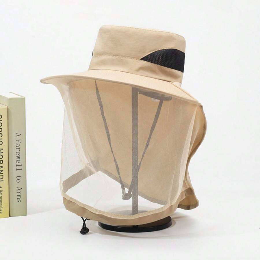 1 pieza Sombrero ligero y transpirable de protección solar de unicolor casual para hombre, versátil para actividades al aire libre y uso diario