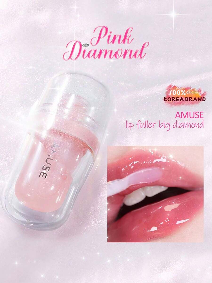 AMUSE LIP FULLER BIG DIAMOND - Voluminizador de labios - Fórmula de alto volumen, suavizante y brillo luminoso, textura voluminosa y humectante, labios hidratados, vegano, regalo de K-Beauty
