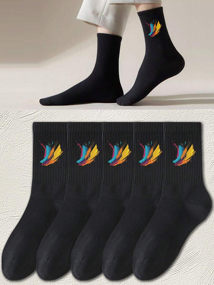 1/3/5/10 paires de chaussettes hautes pour hommes qui absorbent l'humidité et la transpiration, chaussettes montantes, blanches, longues, noires, douces, respirantes et antidérapantes. Conçues pour les sports, les loisirs, la maison, le travail et pouvant être portées en toutes saisons. Les couleurs sont aléatoires.