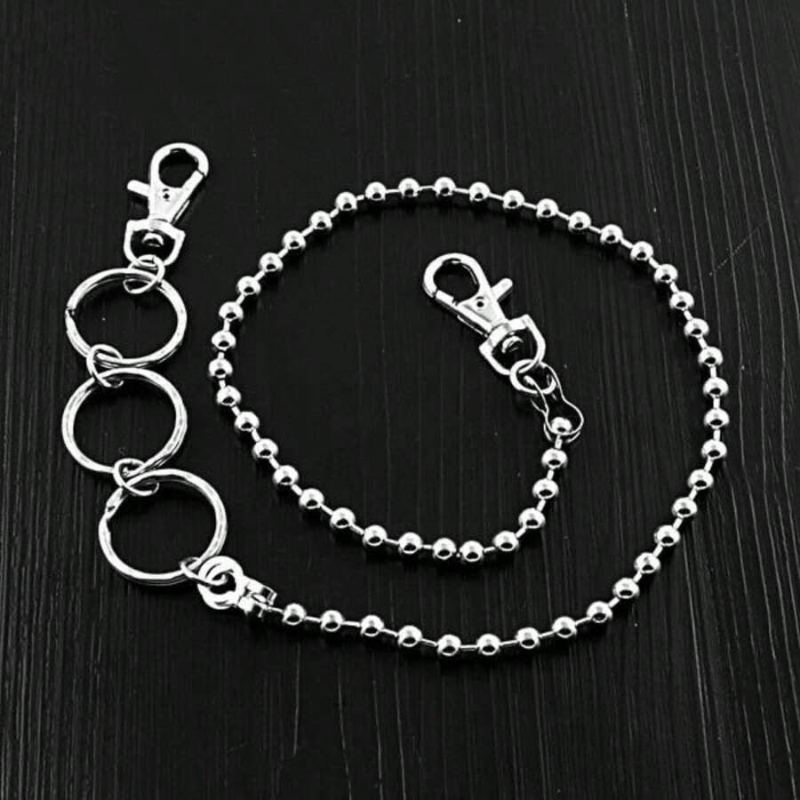 Riemketting met ronde cirkelversiering, lente tailleketting, punk/straatstijl hiphop broekketting