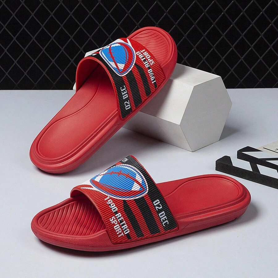 New Thick Sole Plus Size Men's Summer Sandals, Breathable Beach Shoes, Casual Dual-Use Slippers, Lightweight & Comfortable Waterproof Non-Slip Soft Bottom Beach Shoes, Versatile Fashionable Slides