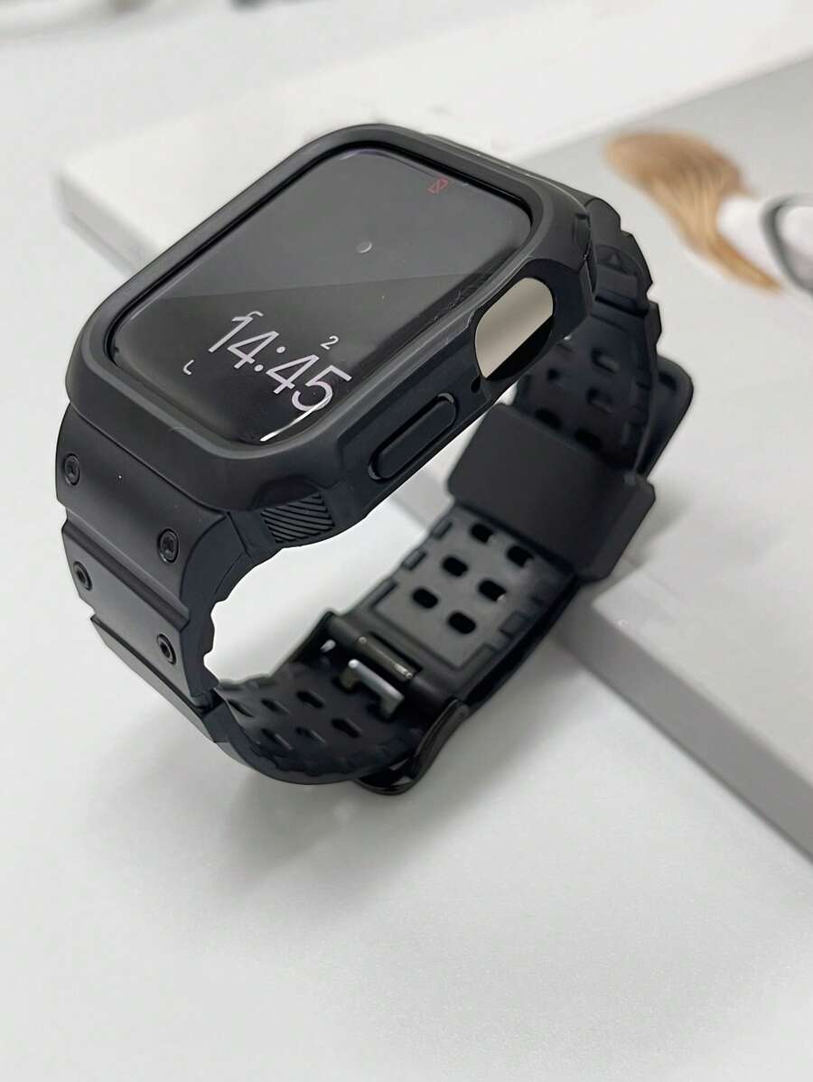 1 pieza Funda protectora para reloj Apple Watch de 45mm 44mm 42mm 41mm 40mm 38mm, Funda deportiva resistente para hombres y mujeres con correa compatible con Apple Watch Series 9 8 7 6 5 4 3 2 1 SE