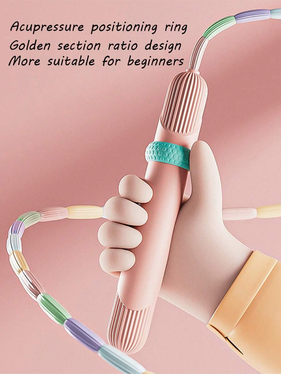 1 Piece Rainbow Bamboo Joint Thumb Positioning Jump Rope No Knot Adjustable Beginner Thumb Positioning Jump Rope
