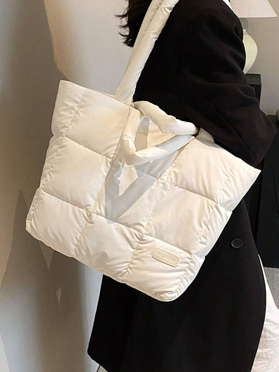 Casualowa, nowa, modna damska torba typu tote, uniwersalna, minimalistyczna, duża, miękka torba na ramię do codziennego użytku, odpowiednia do biura, dojazdów do pracy, studentów, torebka z płótna na każdą okazję