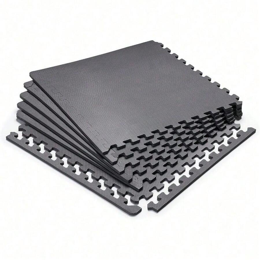 Marcy EVA Foam Interlocking Flooring Mat High Density Non-Slip Tiles For Fitness Equipment, Workout Cushion And Floor Protection