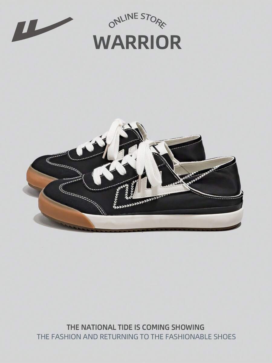 WARRIOR 1 paire de chaussures plates décontractées à lacets pour femmes, semelle souple, polyvalentes, baskets de sport d'extérieur