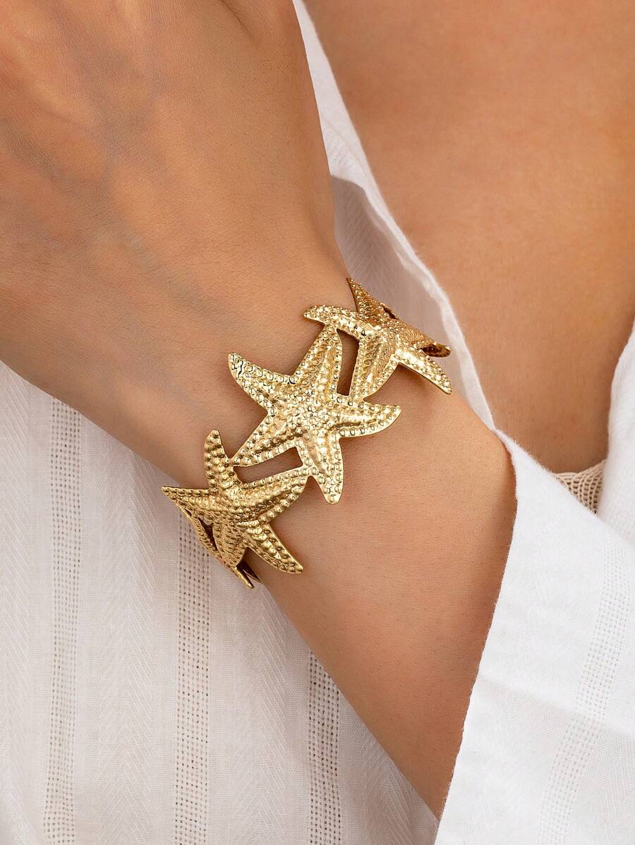 1 pièce Bracelet étoile de mer minimaliste, élégant et polyvalent, style océanique