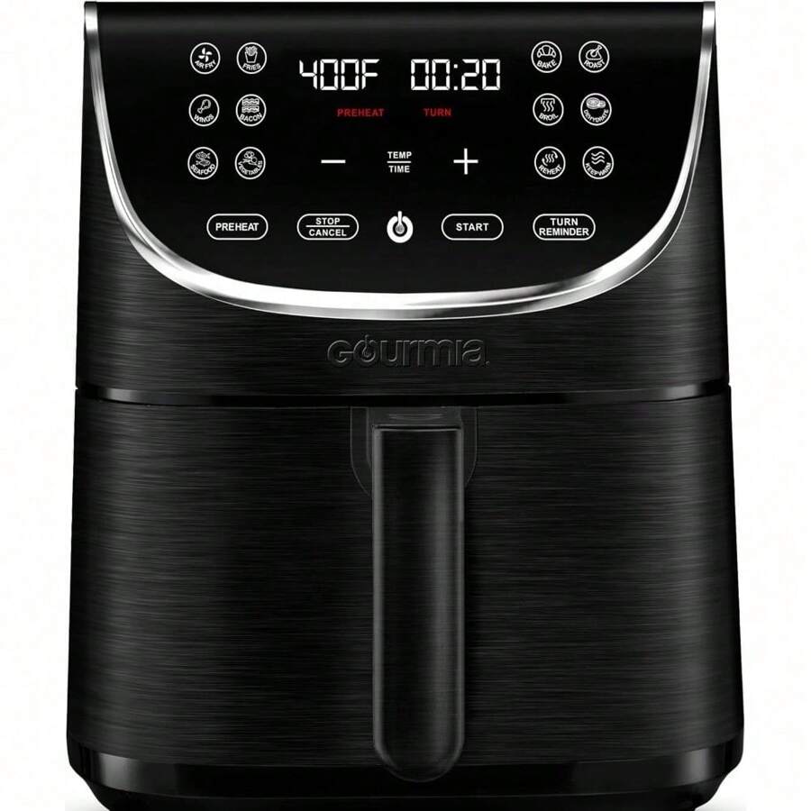 Freidora de aire con visualización digital de 7 cuartos de galón, cocina grande con 12 ajustes preestablecidos de cocina, cesta de freidora de aire XL de 1700 W, potencia multifunción