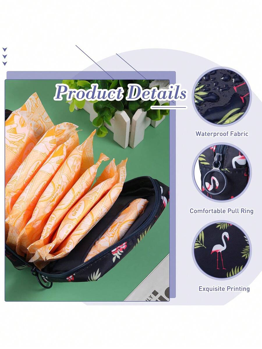 Sac de rangement mignon pour produits d'hygiène féminine, grande capacité, pochette de rangement pour serviettes hygiéniques pour fille, étui de voyage portable