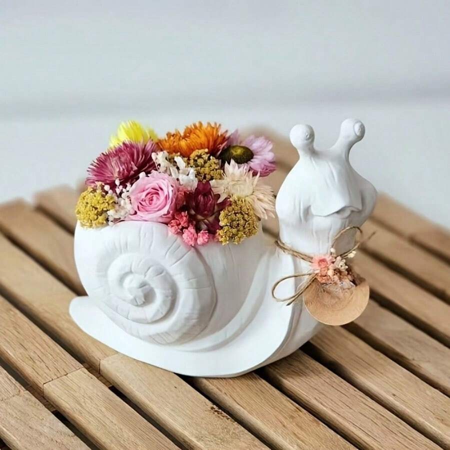 Moldes de silicona de caracol de yeso, arcilla y resina; moldes de resina 3D grandes para macetas, jarrones y velas de concreto y cemento; moldes de resina epoxi lindos de caracol para hacer manualidades y decoración del hogar