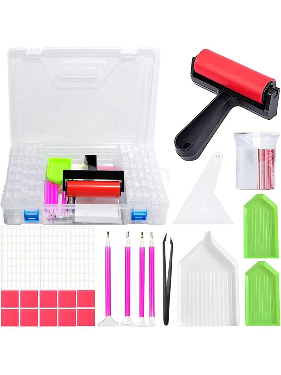 Diamond Painting Tool Kit, Diamond Embroidery Accessories Storage Box, Multiple Tools