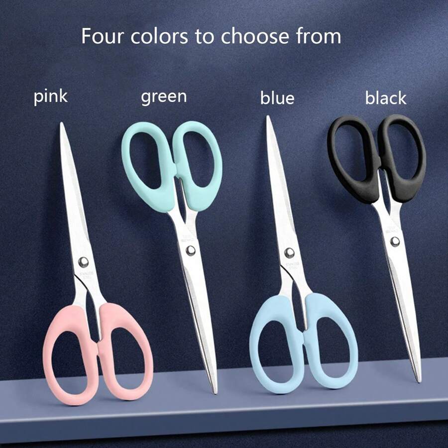Office Scissors, DIY Craft Paper Cutting Stainless Steel Sharp Blade Student Scissors Household Mini Small Medium Size Stationery