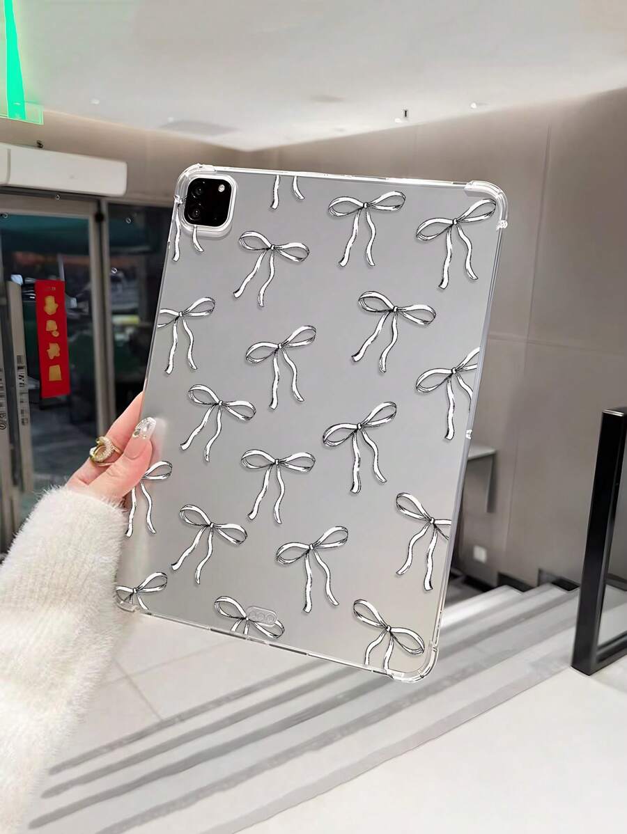 Etui ochronne Bowknot Painted IP Transparent Full Screen Soft Shell do iPada Pro 11", iPada Air 5 10,9", iPada 10 10,2", iPada Mini 6,5" - proste, stylowe, odporne na upadki i zginanie wzornictwo