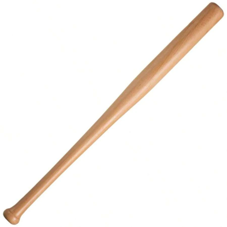 1 pièce Batte de baseball en bois massif, en bois de caoutchouc