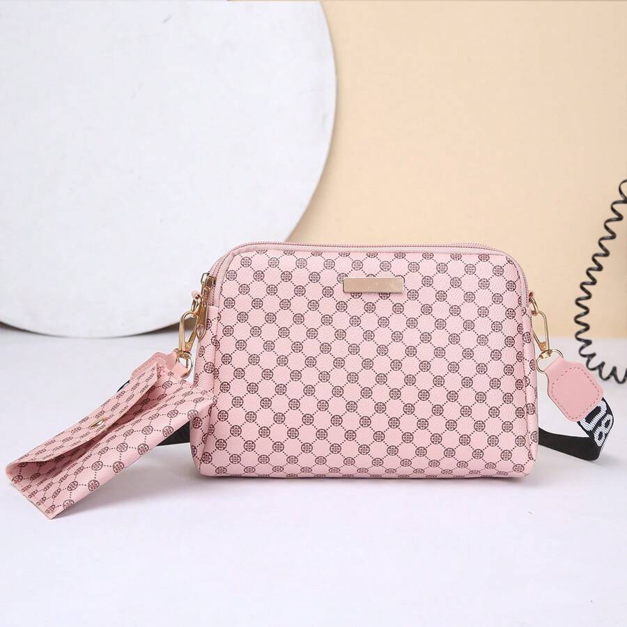 Bolso multifuncional para dama, con múltiples capas, adecuado para oficina, viajes, citas, cenas, etc. Es un bolso de hombro con un diseño simple y de moda, un bolso cuadrado pequeño. Estudiante universitario
