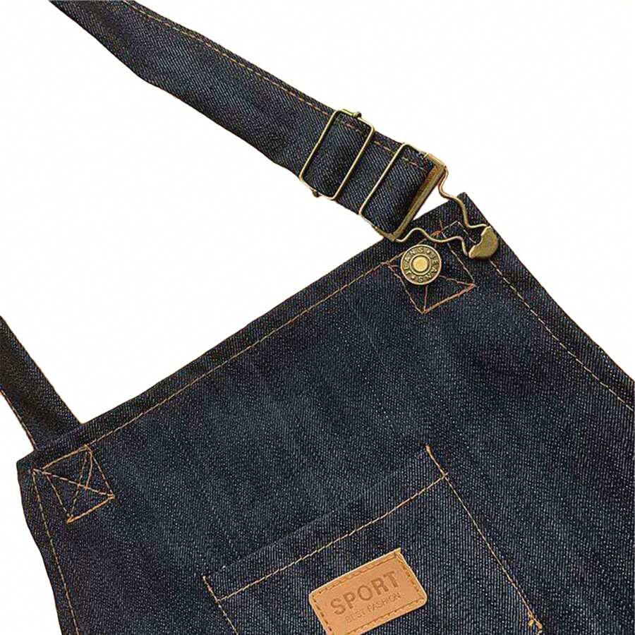Adults Apron, Adjustable Housekeeping Denim Apron With Pocket Cooking Accessories For Women Men