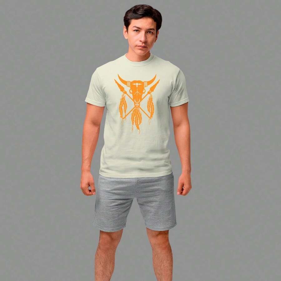 Basic Casual Stylish Short Sleeve Round Neck Ox T-Shirts