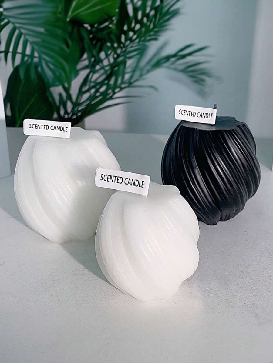 1 st. handgemaakte gestreepte spiraalvormige trommelvormige geurkaars, creatieve decoratie, geschikt voor slaapkamer, woondecoratie, stressverlichting, ontspanning, baden, yoga en vakantiegeschenken, perfect cadeau, romantisch thema, geweldig voor verschillende evenementen en feestdagen, Moederdagcadeau