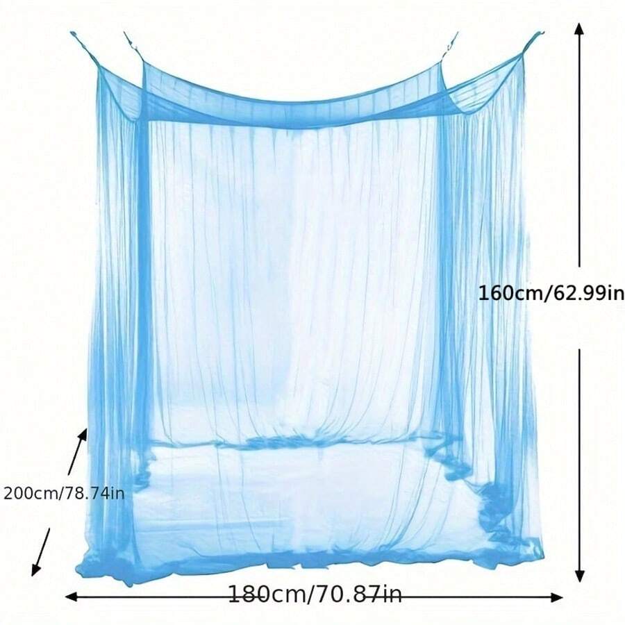 1 pezzo Zanzariera in maglia di poliestere, design retrò a lacci, senza installazione necessaria, lavabile in lavatrice senza telaio, zanzariera quadrata a porta singola, adatta per camera da letto domestica, dormitorio studentesco, campeggio all'aperto