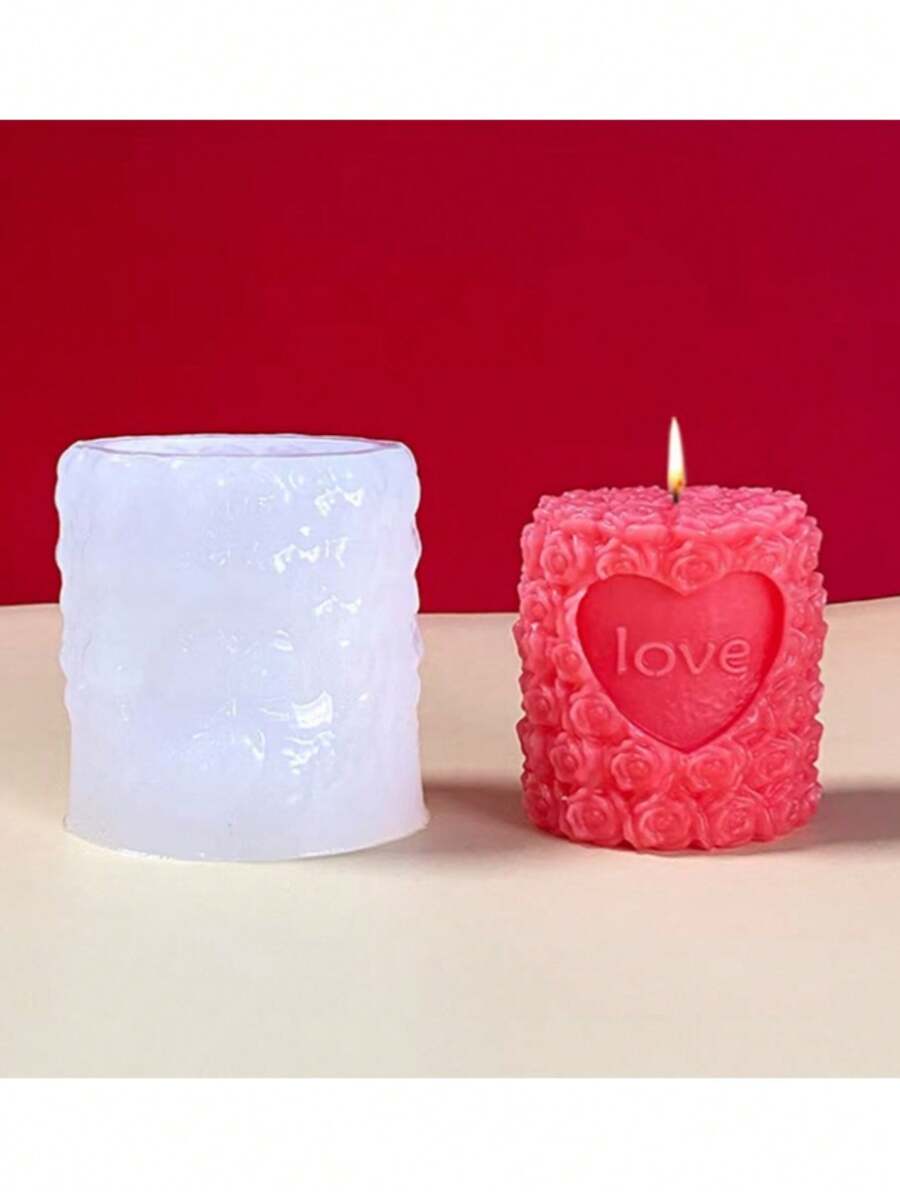 1pc Joyful Wedding Scented Candle Silicone Mold, Gift, Fragrance Diffuser Stones, Wedding Favors Silicone Mold