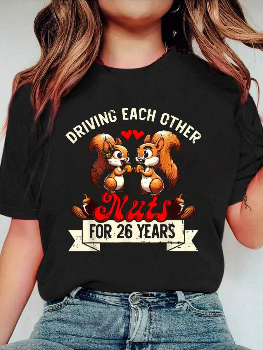 Couples Married 26-Year Funny 26th Wedding Anniversary Smart Casual/Street Style Women's Clothing