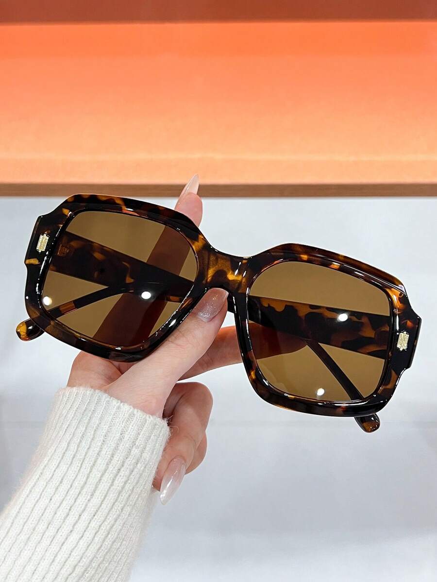 1 Pc Geometric Polygon Design Casual PC (Polycarbonate) Women Fashion Eyeglasses, Versatile For Daily, Party, Travel