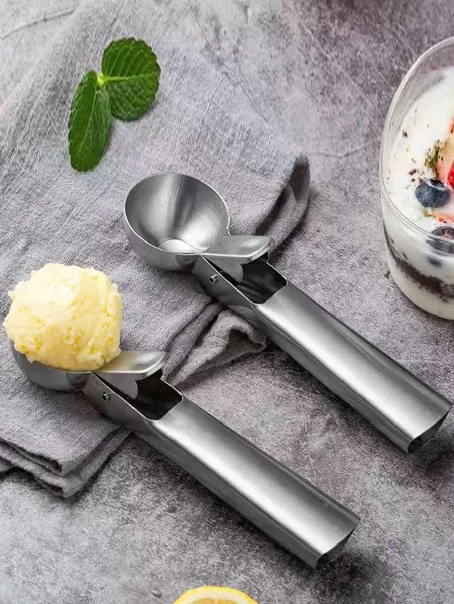 1pc Stainless Steel Ice Cream/Watermelon Ball Scoop, Fruit & Ice Cream Scooper Mold
