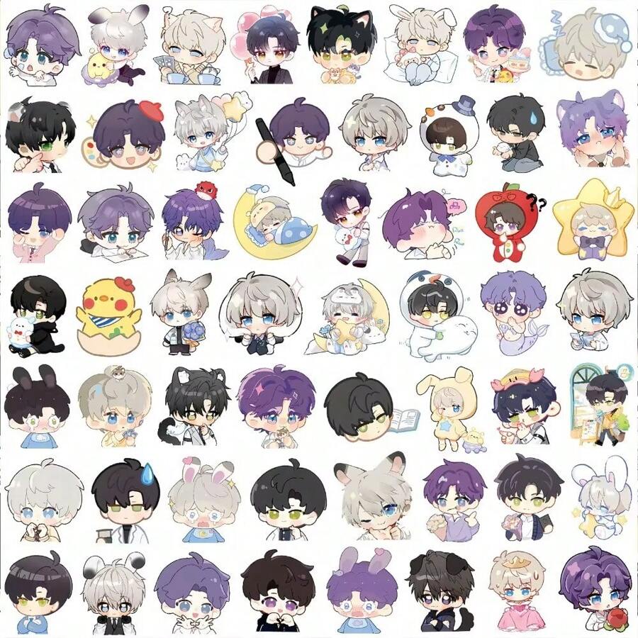 80Pcs Game Love And Deepspace Stickers Cartoon Figure Li Shen Qi Yu Shen Xinghui PVC Graffiti Sticker Kids Gift