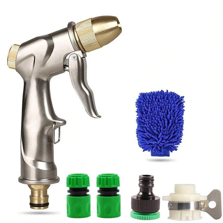 High Pressure Metal Garden Water Spray Gardening Sprayer Water Hose Jet Household Lawn Car Washing Guns Yard Watering Sprinkle