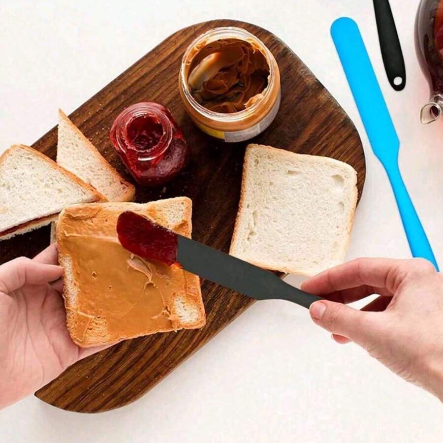 Siliconen pot schraper spatels, hittebestendige cake room pindakaas spatels mengen beslag schraper, antiaanbak brood spatel rubberen keuken pot blenders schraper lang