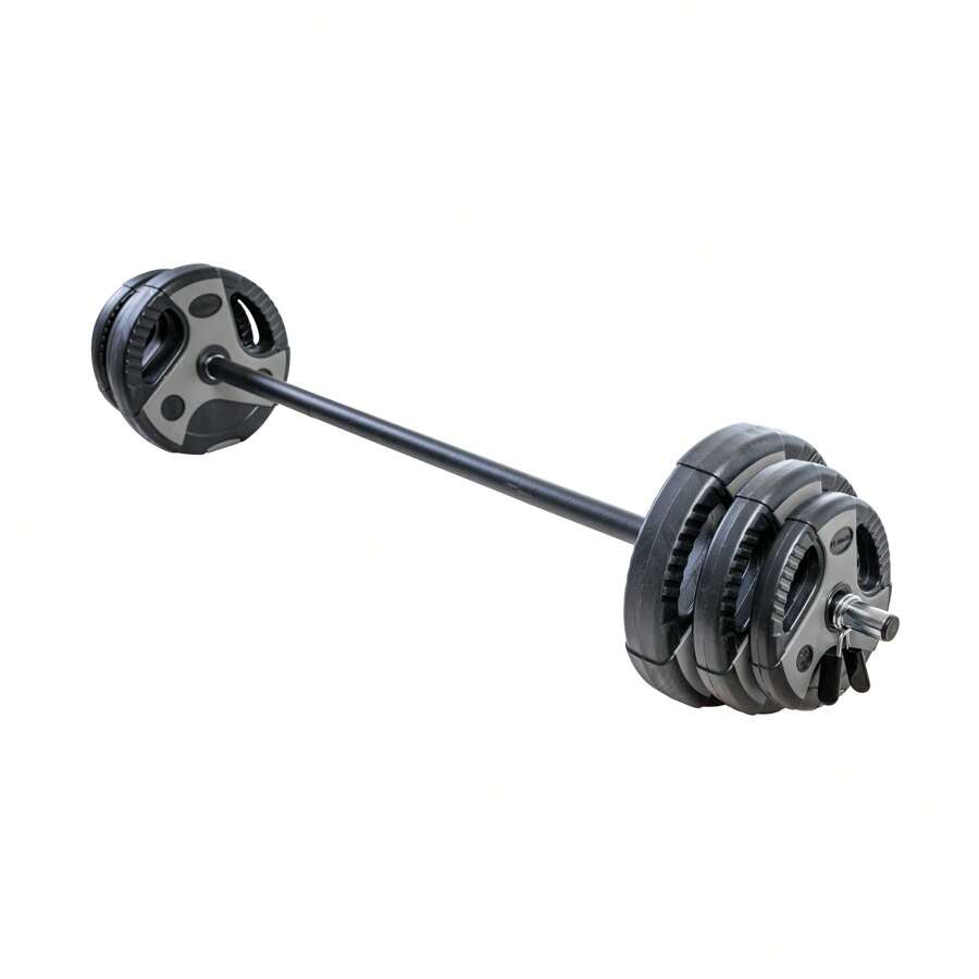US Weight 43 LB Barbell Weight Set With 55" Adjustable Bar - Home Gym Strength Training Equipment