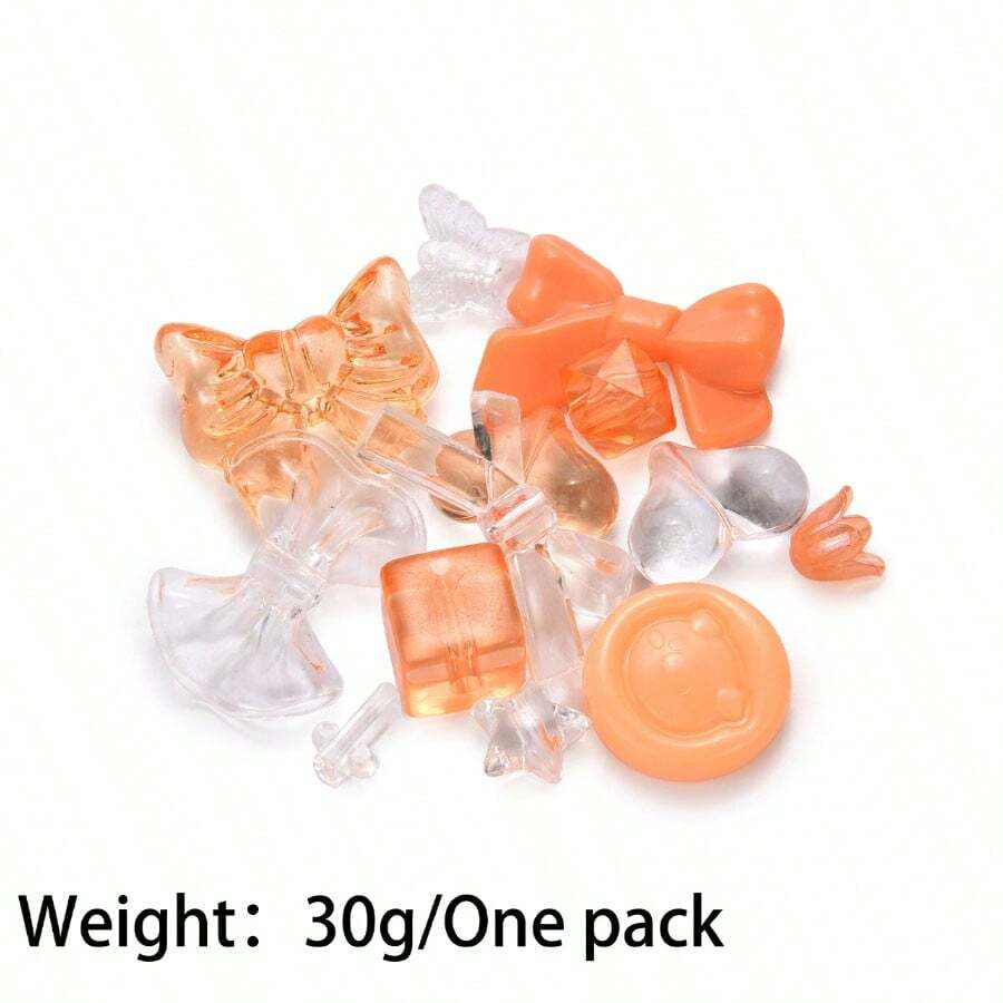 Paquete de accesorios de material para pulsera de cuentas de acrílico sueltas de colores mixtos hechas a mano, cadena para teléfono móvil