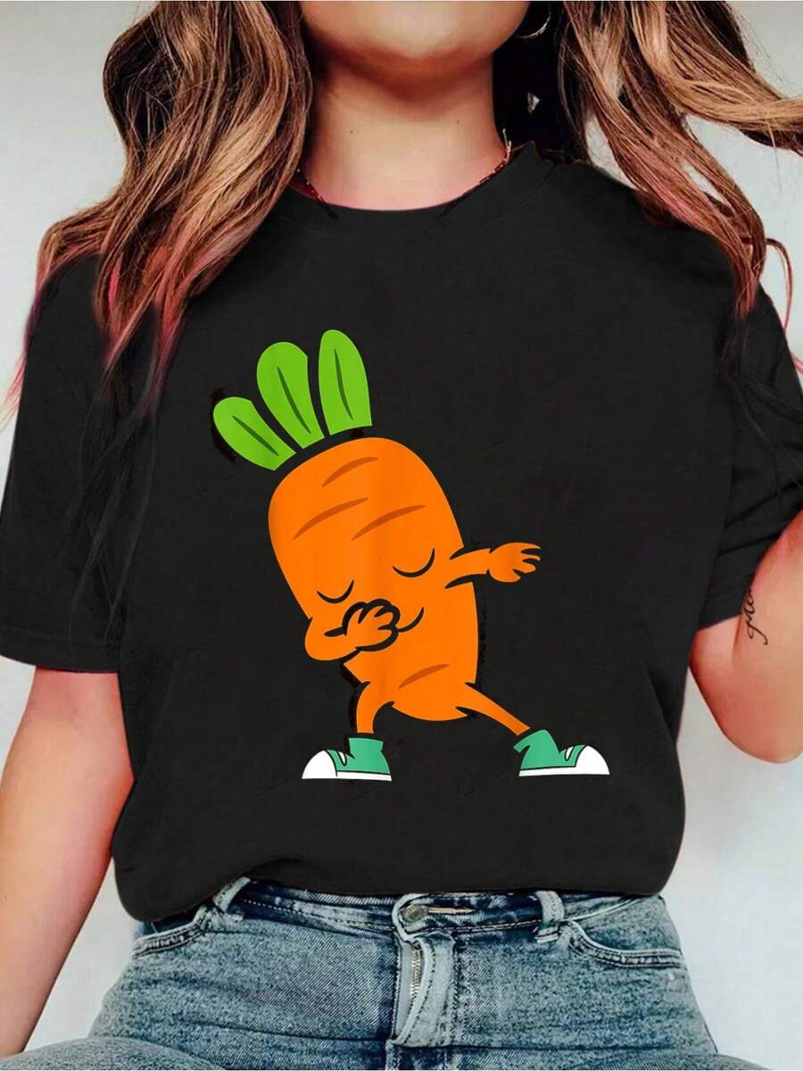 Dabbing Carrot Smart Casual/Street Style Women's Clothing