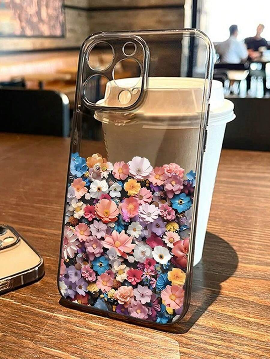 Bloemen Ditsy Floral Beschermhoesje Compatibel Met IPhone 16/15 XR /7/8 15Pro Max/12 Pro Max/13 Pro Max/14 Pro Max 13 14 11 12P 14 P11 Zachte Schokbestendige Hoesjes Compatibel Met IPhone XS.XR /78P.78GES2 Serie, A03s,A03Core,A04,A12,A13,A14,A21s,A22,A23,A24,A32,A33A34, A5 A51A52,A53,A54,A71,A72,A73, S20FE, S21, S22 En Redmi 9, Redmi 9A