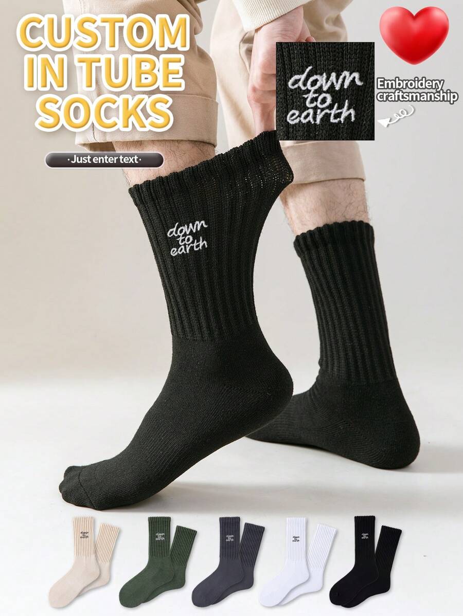 1 par de calcetines deportivos bordados personalizados para hombres, calcetines personalizados con texto personalizado para chicos guapos y chicas hermosas, calcetines de equipo altos personalizados con dibujos interesantes para pareja, aptos para regalos de San Valentín, cumpleaños y otras ocasiones, divertidos, locos, anime, calcetines multicolor, perro, coloridos, lindos, adorables, sobrios, personalizados, únicos, personalizados, regalos ideales para él, regalos ideales para ella, novio, novia, familia, amigos, abuelos, ella
