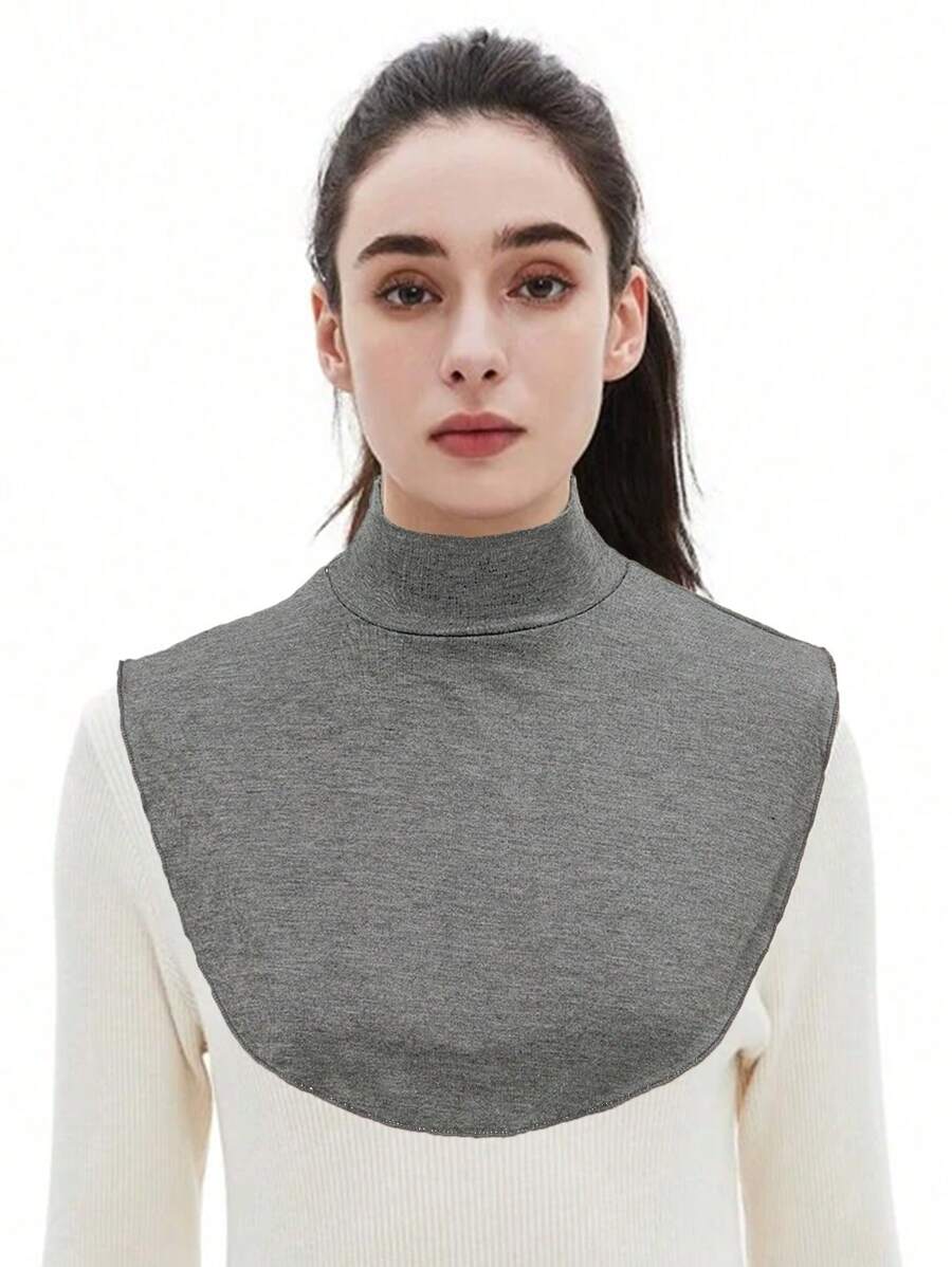 1 pieza Bufanda informal desmontable de protección solar de unicolor de moda para mujeres