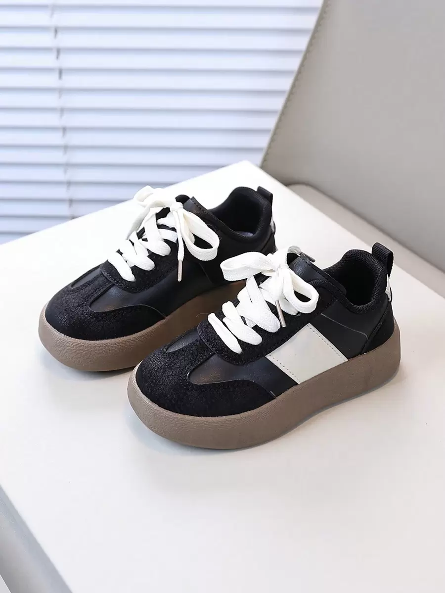 1 par Zapatos deportivos de primavera para niños/unisex, zapatillas casuales de moda multicolor