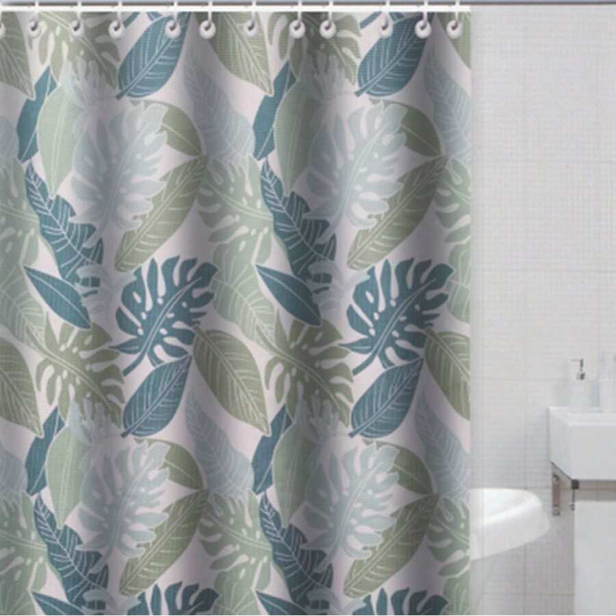 1 ST 180*180cm 100% Polyester Doek Douchegordijn Blokkerend Gordijn Waterdicht Schimmelwerend Schaduwvrij Ponsen Badkamer Droog En Nat Scheiding Thuis Badkamer Decor Zomer Badkamer Accessoires