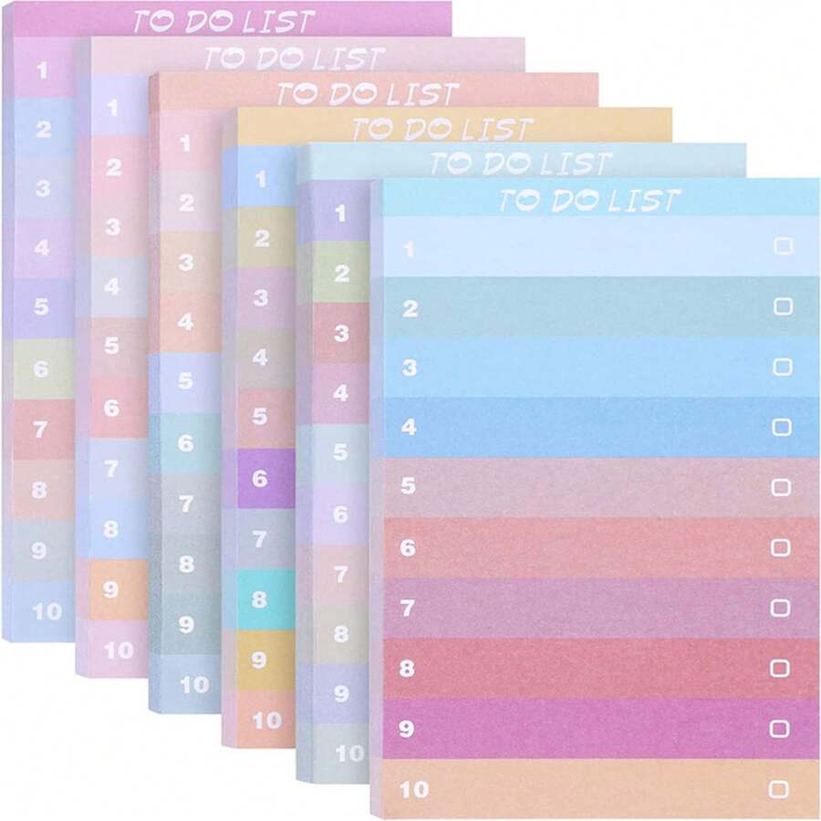 50 Peças de Notas Adesivas Coloridas Variadas para Lista de Tarefas, Blocos de Anotações Adesivas, Suprimentos de Papelaria para Escritório/Casa (Cores Aleatórias), Suprimentos Escolares, De Volta às Aulas