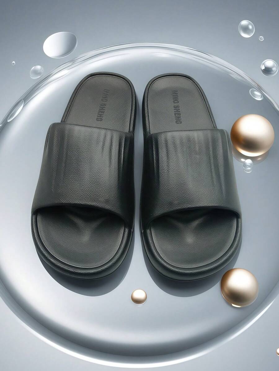 Women's EVA Solid Color Lightweight Anti-Slip Flat Casual Comfortable House Slippers, Suitable For Spring & Summer