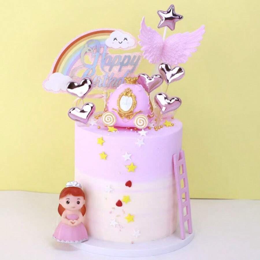 Shiny Reflective Cake Decorations, Multi-Color Options, Suitable For Birthday Party, Dinner, Halloween, Easter, Christmas, Versatile For Daily Use And Gift Giving