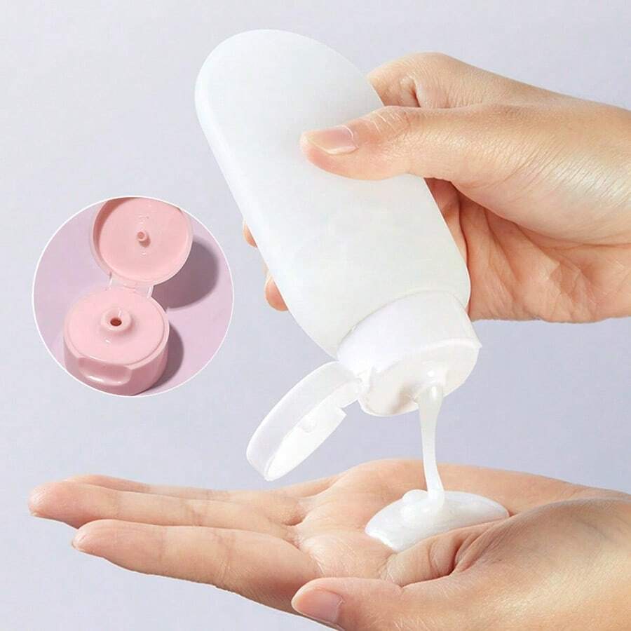 4pcs/Set 60ml Flip-Top Inverted Soft Tube Bottles, Cosmetics/Face Wash/Lotion Travel Refillable Containers