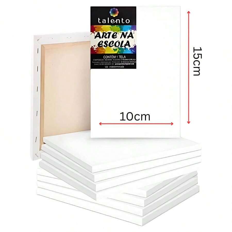Kit 6 Telas Artística / Escolar para Pintura 10x15cm Talento