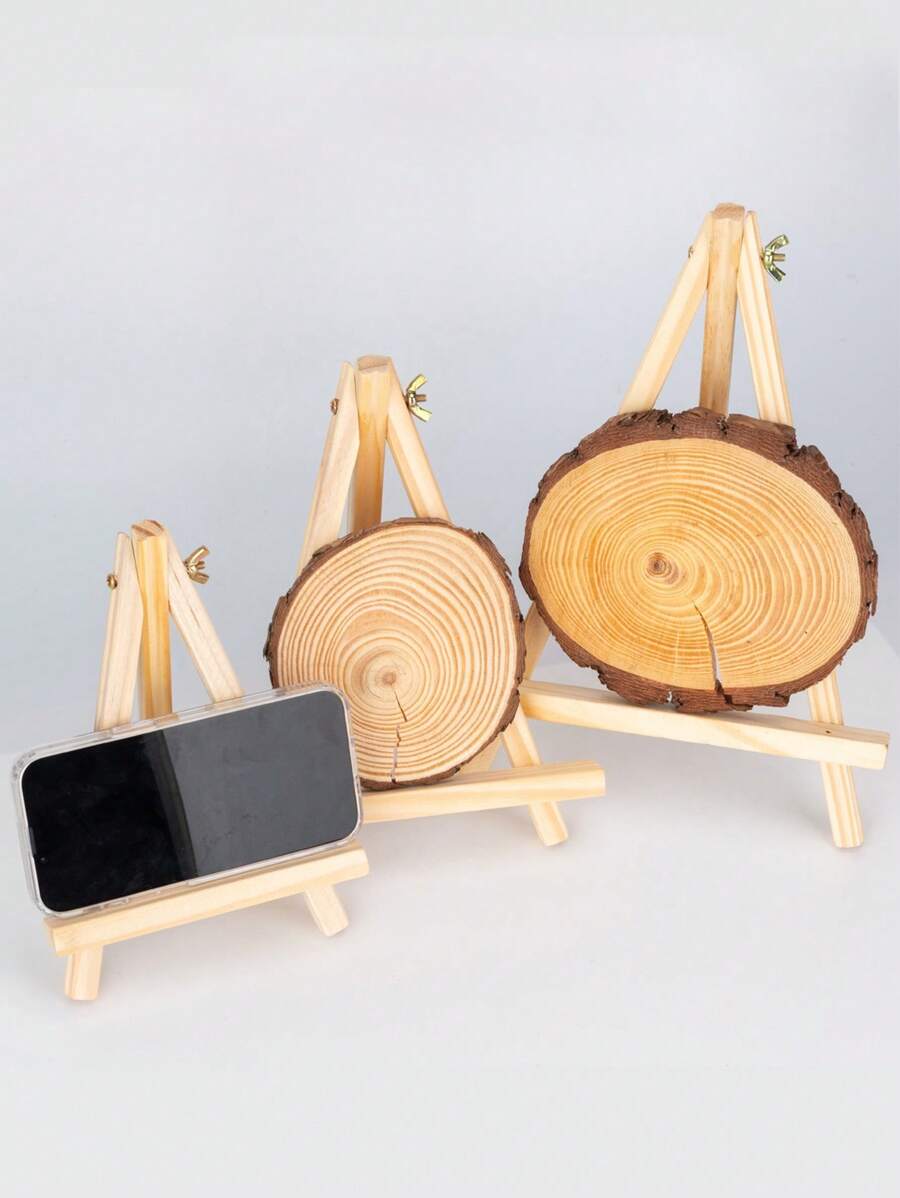 Wooden Display Stand For Artwork, Mini Easel, Multi-Functional Painting Showcase, Triangle Phone And TV Stand Back To School