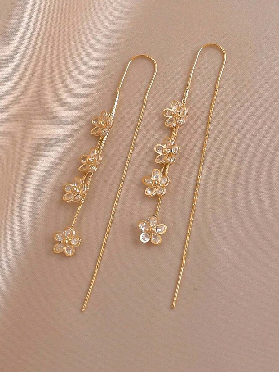 1 pieza Pendiente con diseño de flor de moda - Regalo para San Valentín, mamá, madre, Día de la Madre