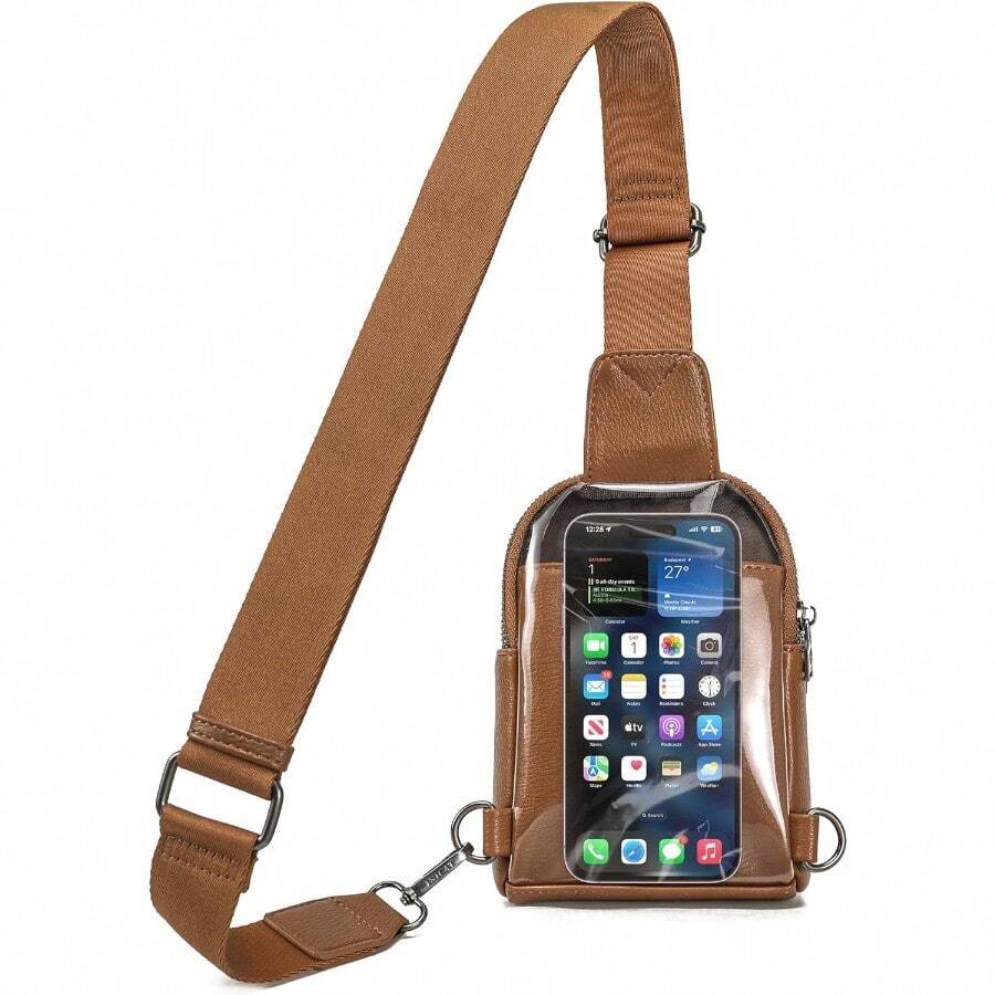 Bolso bandolera para mujer INICAT con pantalla táctil, bolso pequeño cruzado para teléfono celular, riñonera