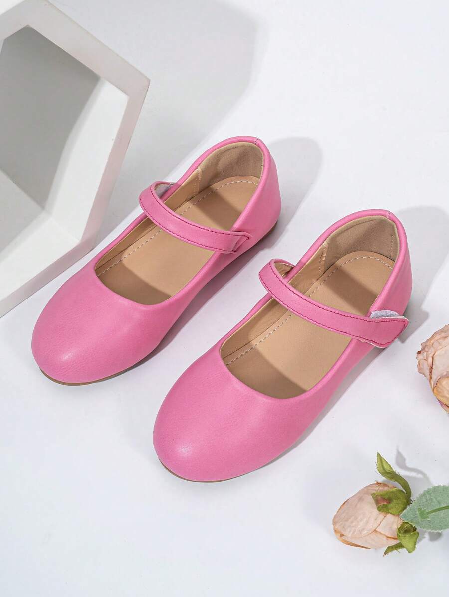 Scarpe piatte per ragazze con fiocco decorativo, massaggianti, in PU, con motivo floreale
