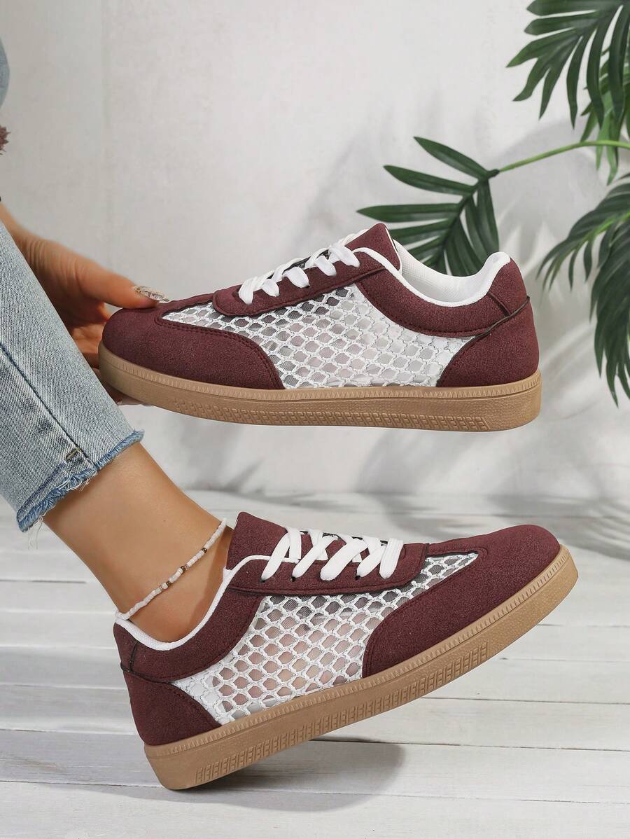 Vrouwen Veelzijdige Casual Mode Outdoor Plus Size Ademende Holle Sportschoenen