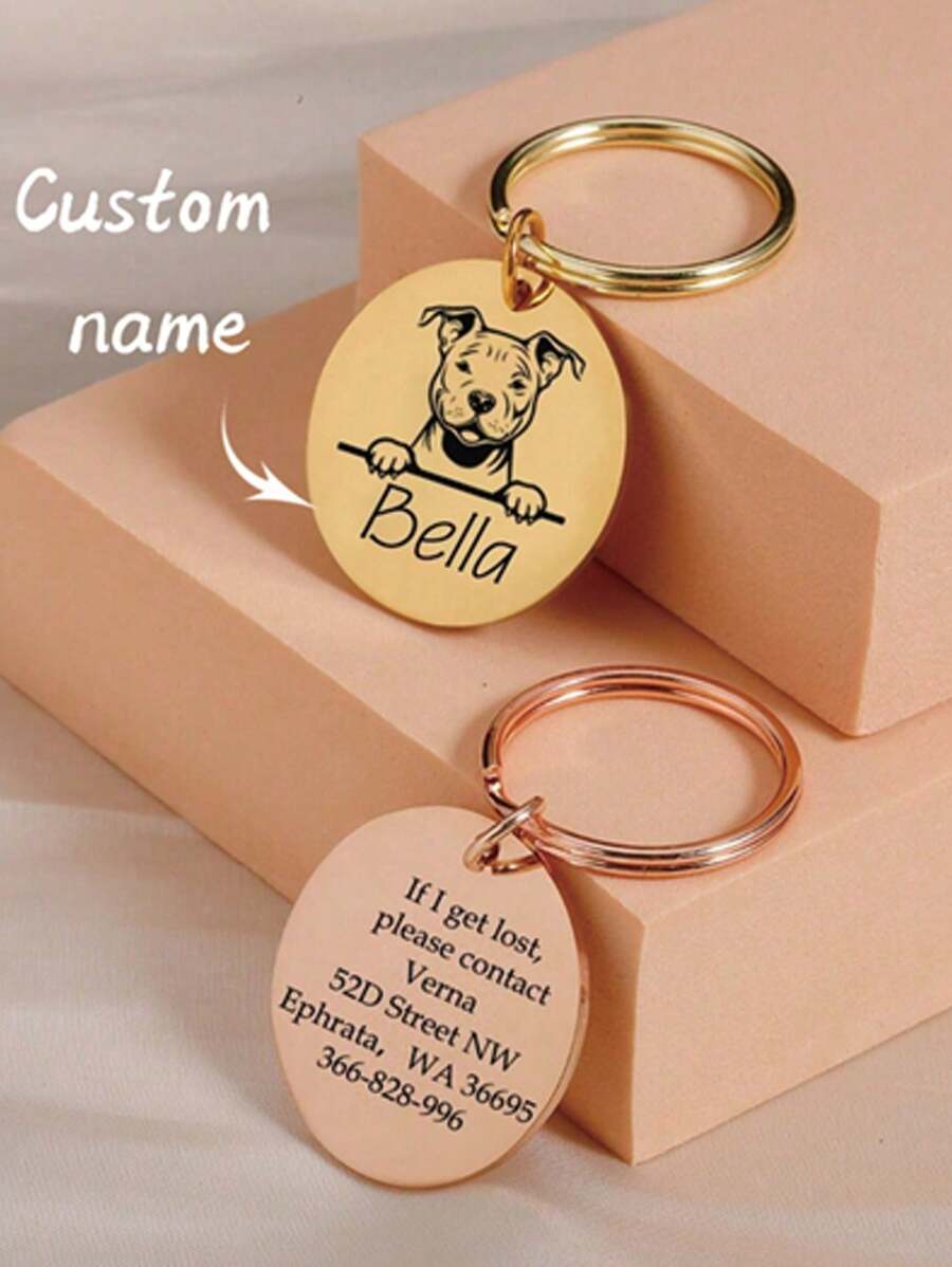 Ed Cute Dog Tag, Bone Dog Tag, Personalized Dog Tag, Customized Dog Tag, Dog ID Tag, Dog Collar Tag, PET ID Tag