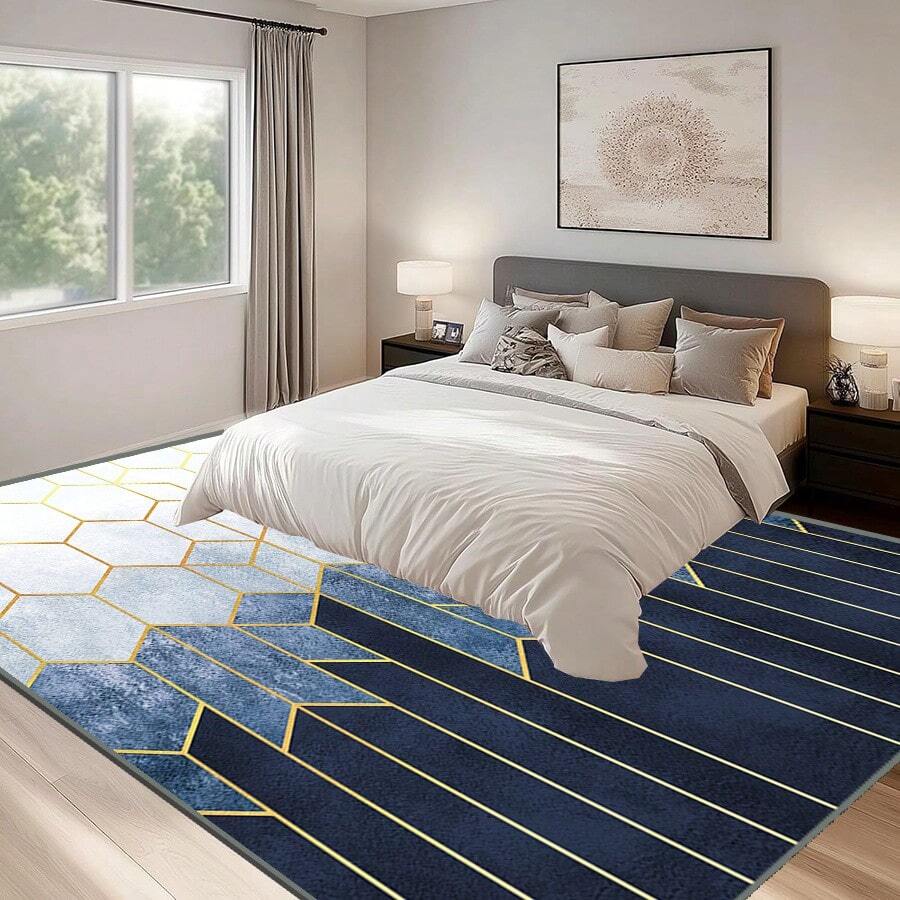 700g/㎡ Crystal Velvet Bohemian Style Solid Color Area Rug, Soft Non-Slip Machine Washable Carpet For Indoor/Outdoor Living Room Bedroom Kitchen Office Home Decoration, Vintage Faded Traditional Floor Mat Back To School